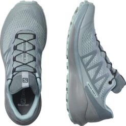 SALOMON SENSE RIDE 4 INVISIBLE W GORE-TEX SLATE/MONUMENT/ PASTEL TURQUOISE 22 -Salomon 9 100457 sense ride 4 invisible w gtx slate l41306900 06