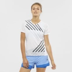 SALOMON SENSE AERO SS TEE W WHITE/OYSTE 22 -Salomon 9 102418 t shirt sense aero ss tee w white oyste lc1731100 03