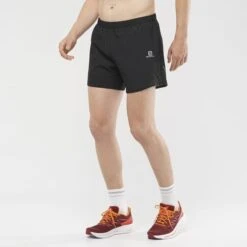 SALOMON CROSS REBEL 5'' SHORTS M BLACK 22 -Salomon 9 102487 cross rebel 5 shorts m black lc1745400 03