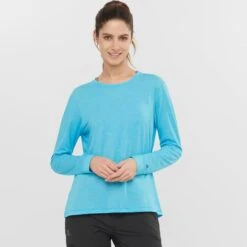 SALOMON ESSENTIAL LS TEE W BARRIER REEF 22 -Salomon 9 102628 essential ls tee w barrier reef lc1582100 03