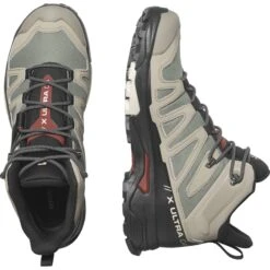 SALOMON X ULTRA 4 MID GORE-TEX VINTAGE KHAKI/BLACK/BURNT HENNA 23 -Salomon 9 126222 l47352500 06