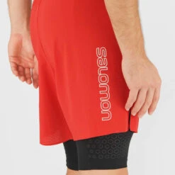 SALOMON EXO MOTION TW SHORT M GOJI BERRY/BLACK 22 -Salomon 9 91716 exo motion tw short m goji berry black lc1612700 06