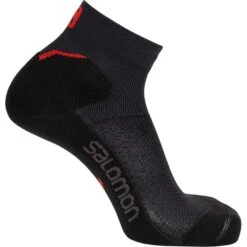 SALOMON SOCKS SPEEDCROSS ANKLE EBONY/RACING RED 22